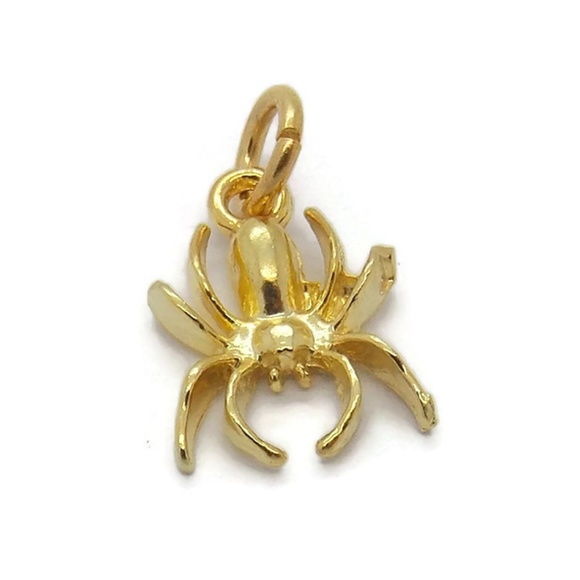 Spider Charm Pendant 14k Yellow Gold